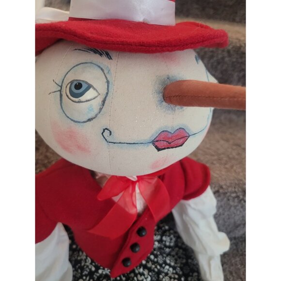 Joe Spencer Maddie Snowlady Fabric Doll Hand Painted Face 34.5" Halloween Decor - Picture 8 of 12
